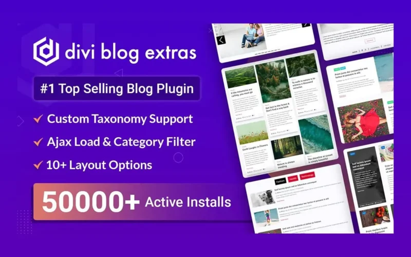 Divi Blog Extras Plugin For Unlimited DIVI Websites including Support