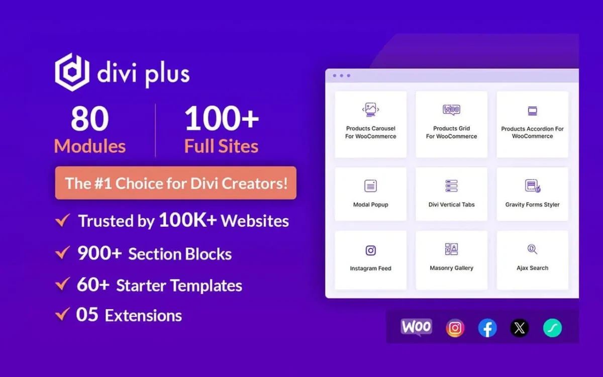 Get DIVI Plus Plugin For Unlimited Websites including Support