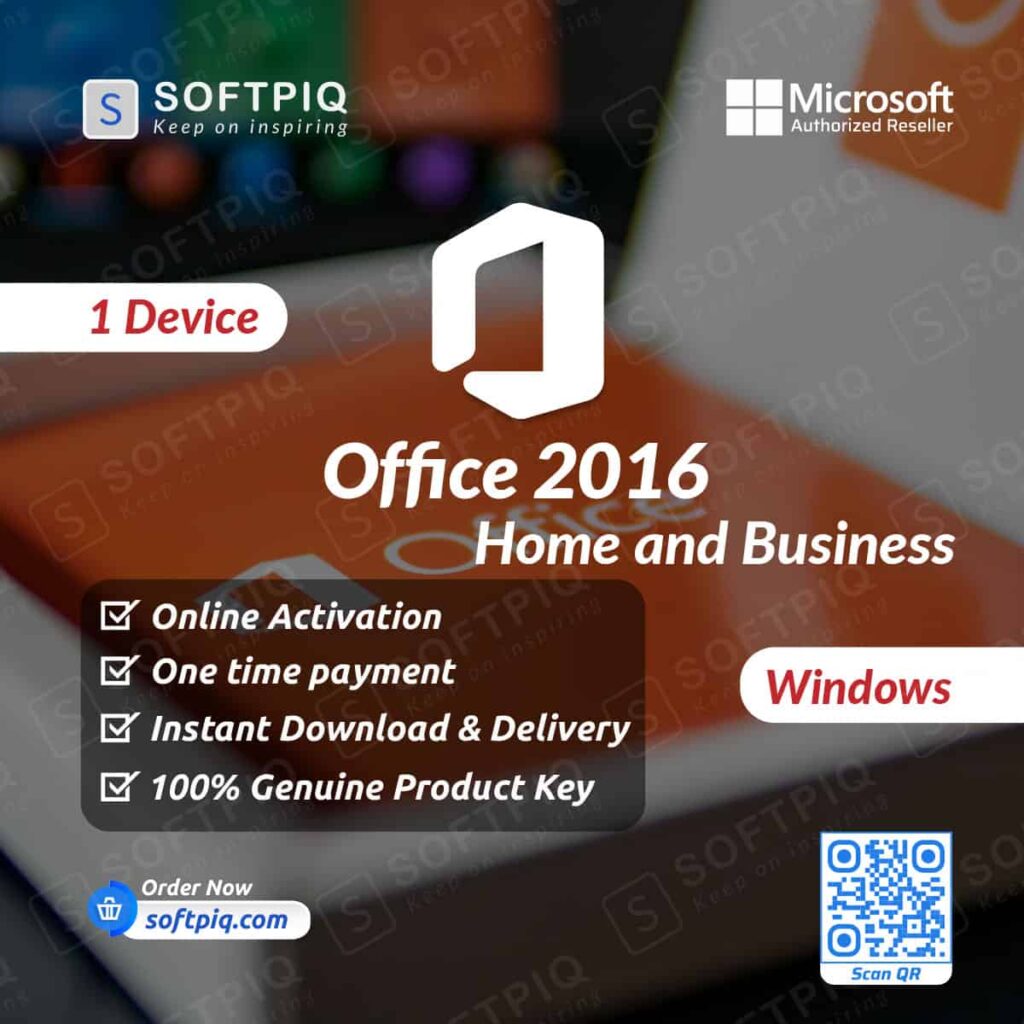 Microsoft Office 2016 Home and Business For 1 Windows