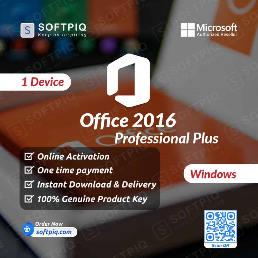 Microsoft Office 2016 Professional Plus For 1 Windows