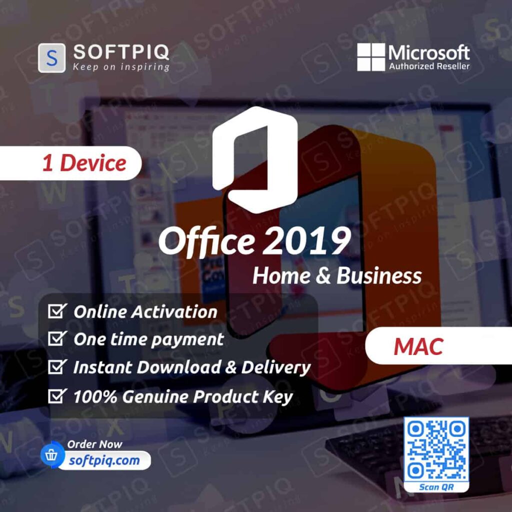 Microsoft Office 2019 Home and Business For 1 MAC