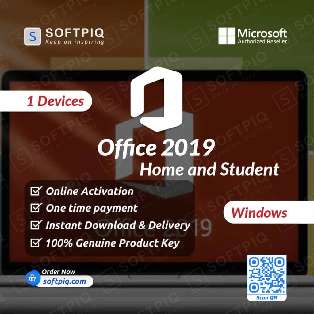 Microsoft Office 2019 Home and Student For 1 Window