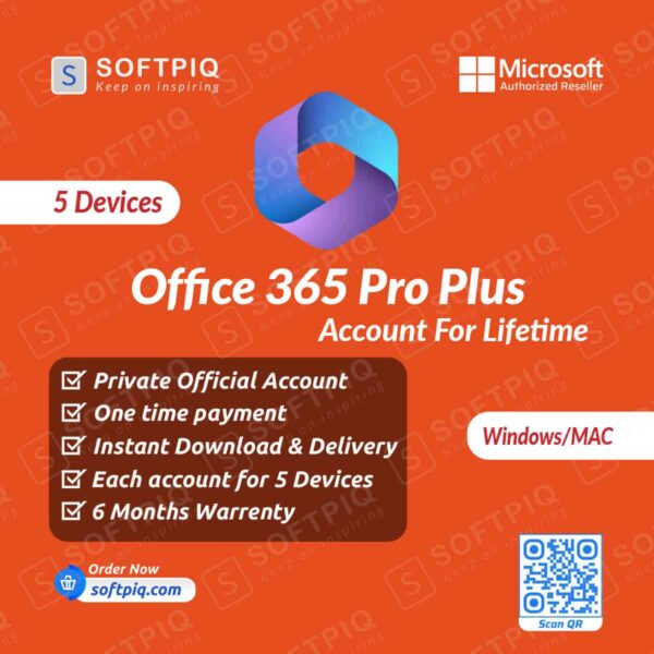 Microsoft Office 365 Pro Plus Account For Lifetime For 5 Devices