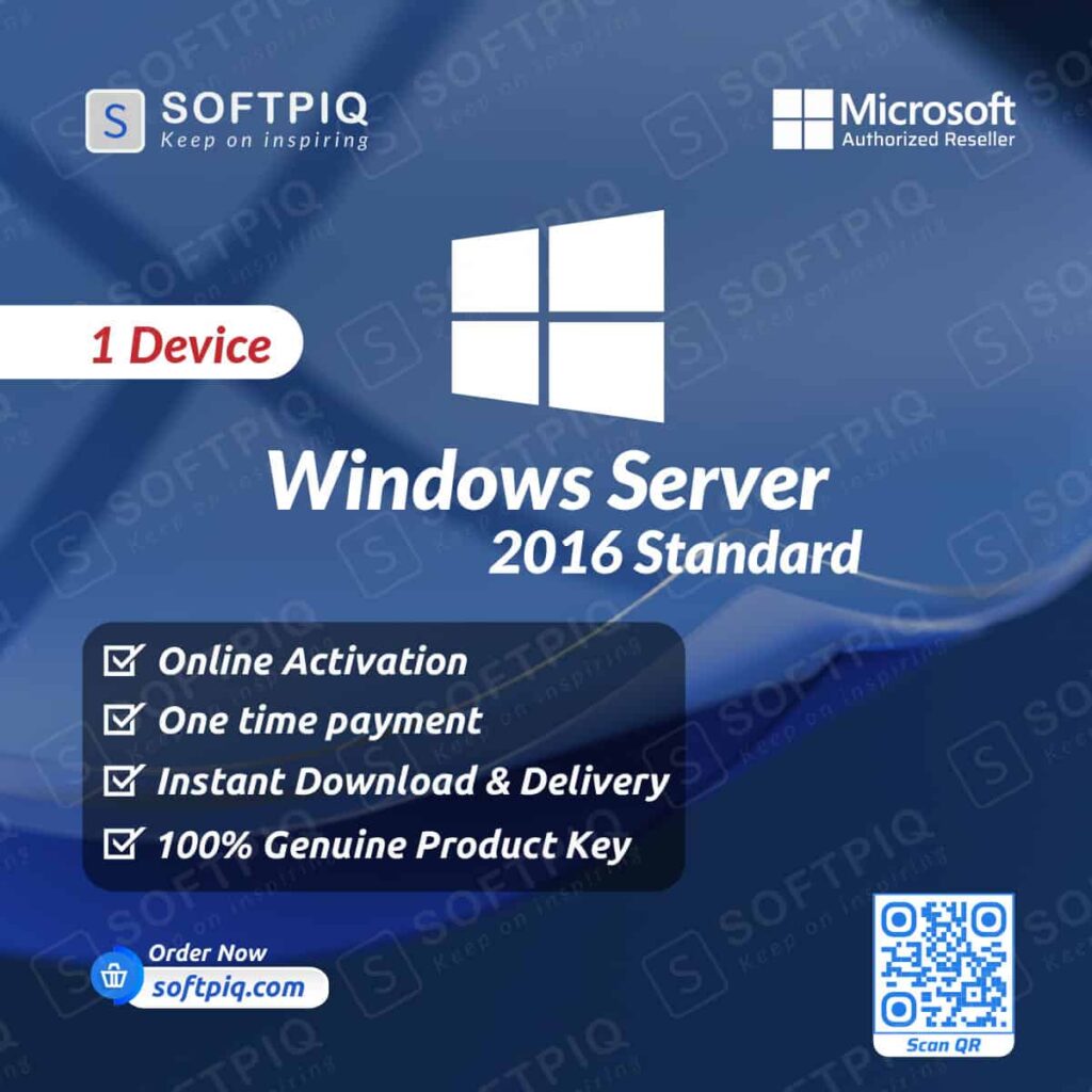 Microsoft Windows Server 2016 Standard For 1PC