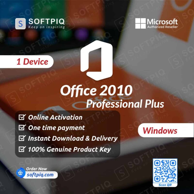 Microsoft Office 2010 Professional Plus Product Key - 1 PC