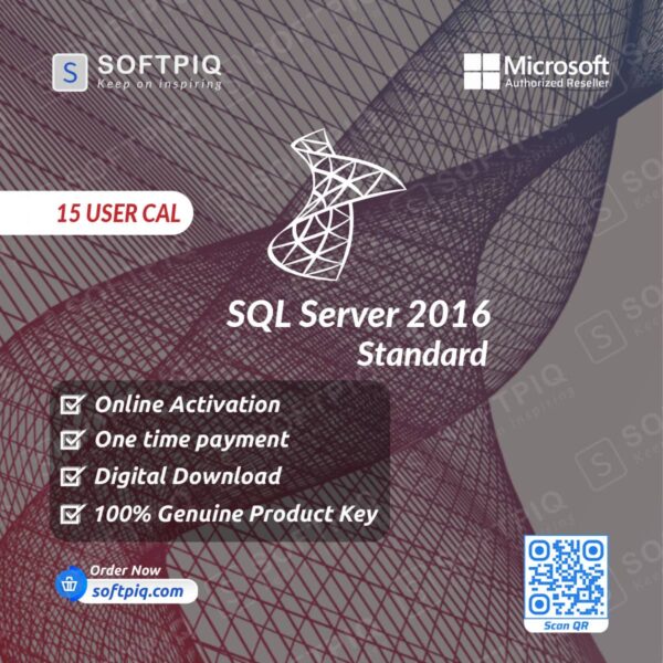 SQL Server 2016 Standard For 15 User CAL