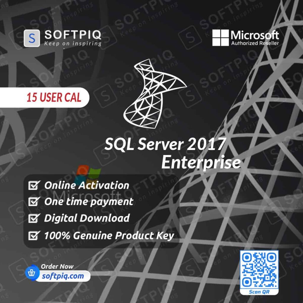 SQL Server 2017 Enterprise For 15 User CAL