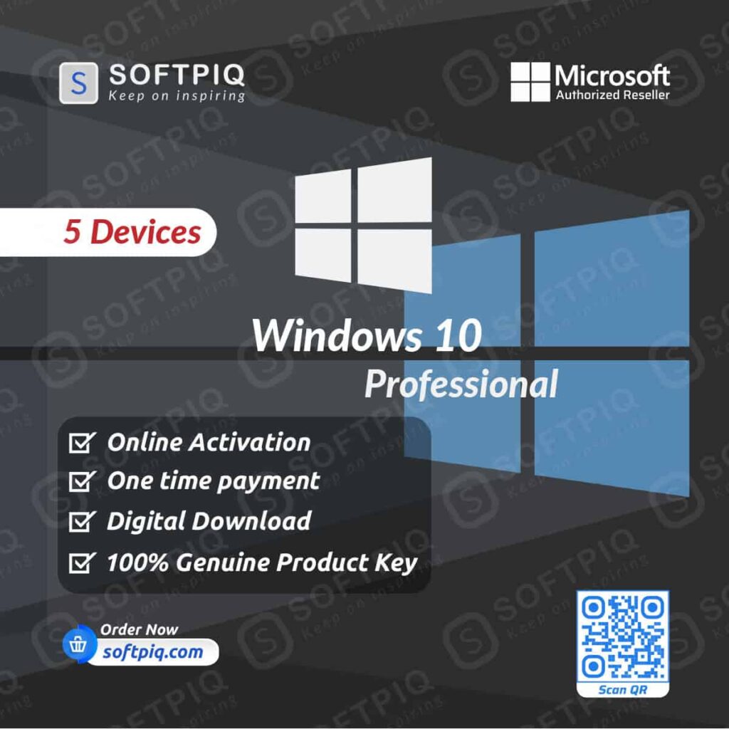 Windows 10 Professional For 5 Devices