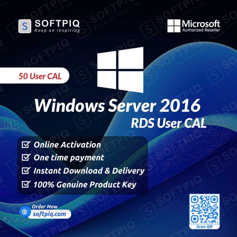 Windows Server 2016 Remote Desktop Services 50 User CAL