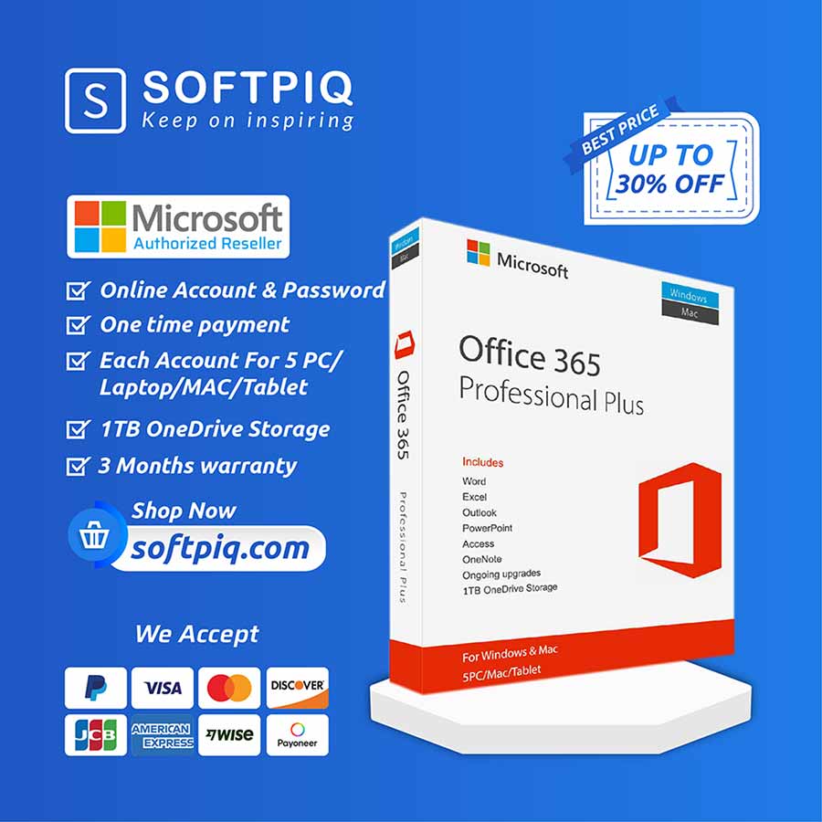 MICROSOFT OFFICE 365 PRO PLUS (WINDOWS & MAC)