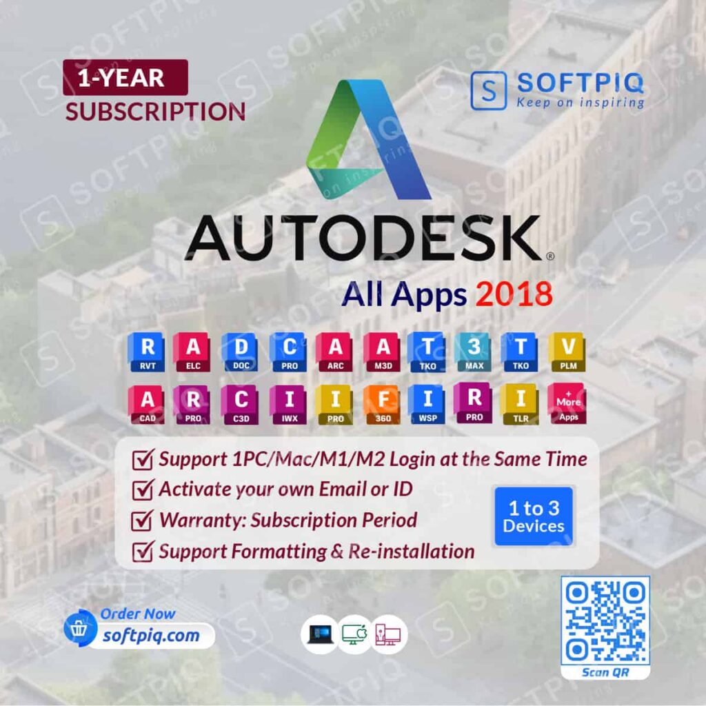 Autodesk All Apps 2018 For 1 Year Subscription