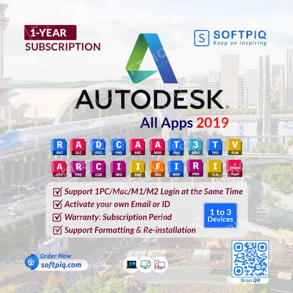 Autodesk All Apps 2019 For 1 Year Subscription