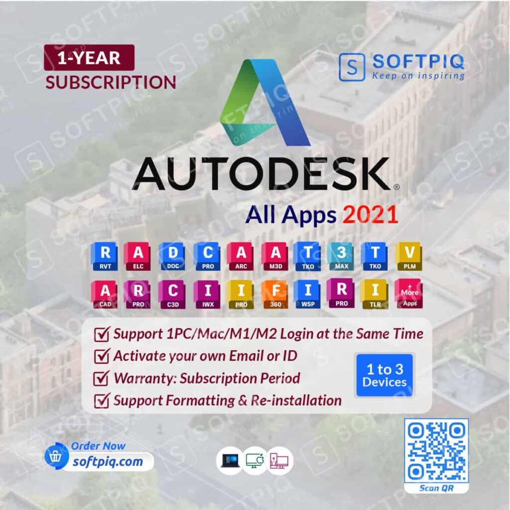 Autodesk All Apps 2021 For 1 Year Subscription