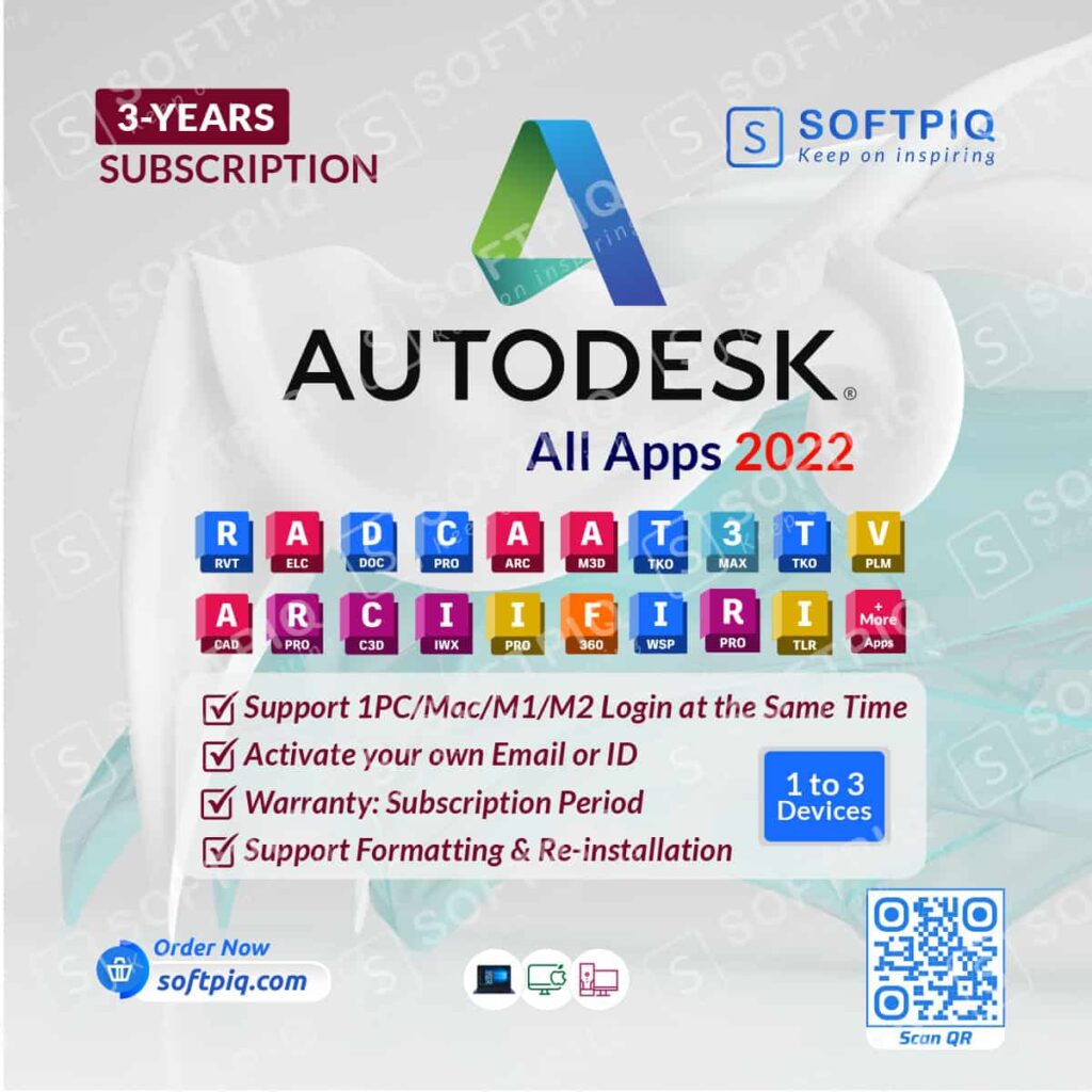 Autodesk All Apps 2022 For 3 Devices