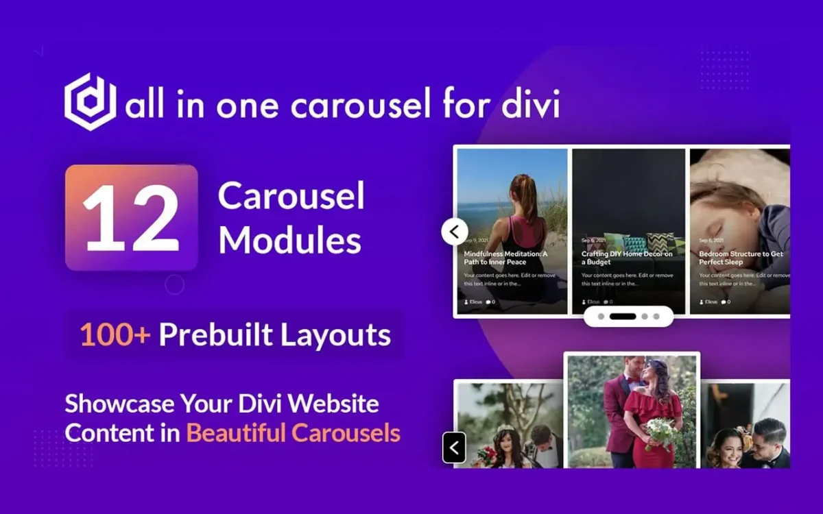 Get Divi All in One Carousel Plugin for Divi Unlimited Websites including Support - Image 1