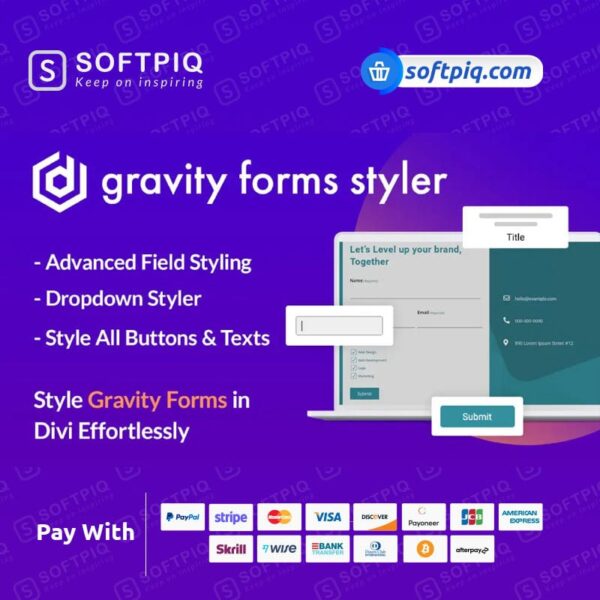 Gravity Forms Styler for Divi Plgin SOFTPIQ