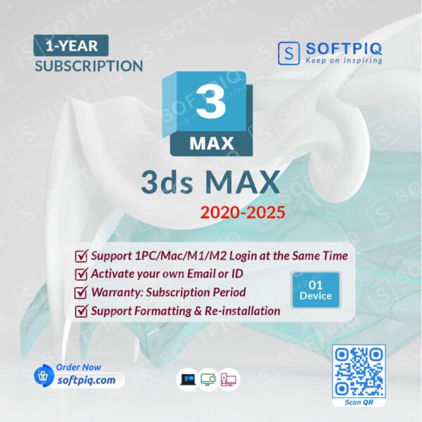 AutoDesk 3DS MAX 1 Year Subscription For 1 Device