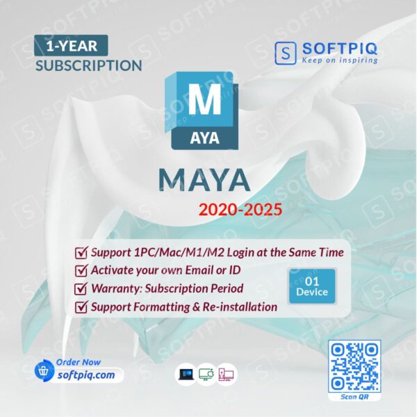 AutoDesk MAYA 1 Year Subscription For 1 Device