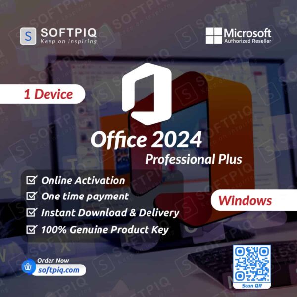 Microsoft Office 2024 Professional Plus For Windows 1 Device