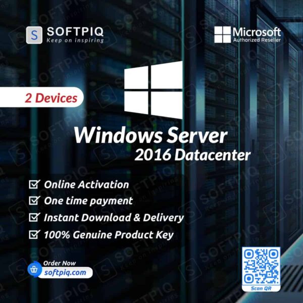 Microsoft Windows Server 2016 Datacenter For 2 Windows