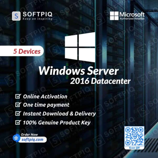 Microsoft Windows Server 2016 Datacenter For 5 Windows