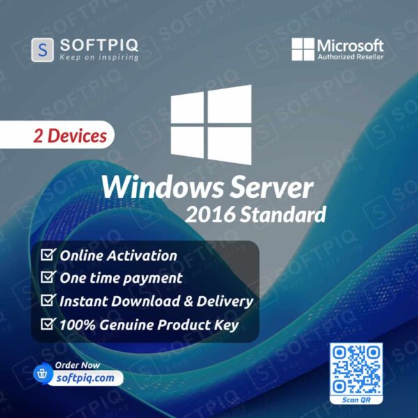 Microsoft Windows Server 2016 Standard For 2PC