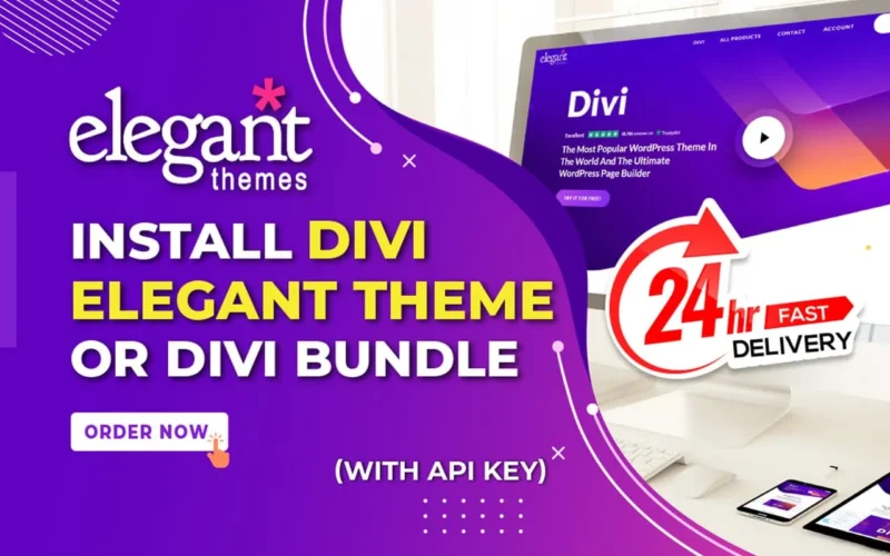 I will Install DIVI Elegant Theme or DIVI Bundle for Lifetime (Unlimited Websites)