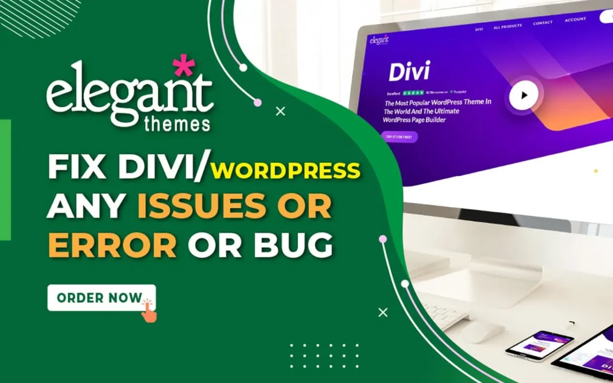 I will Fix Divi Theme Issues , Divi Issues , Divi Bugs and WordPress Bug - Image 1