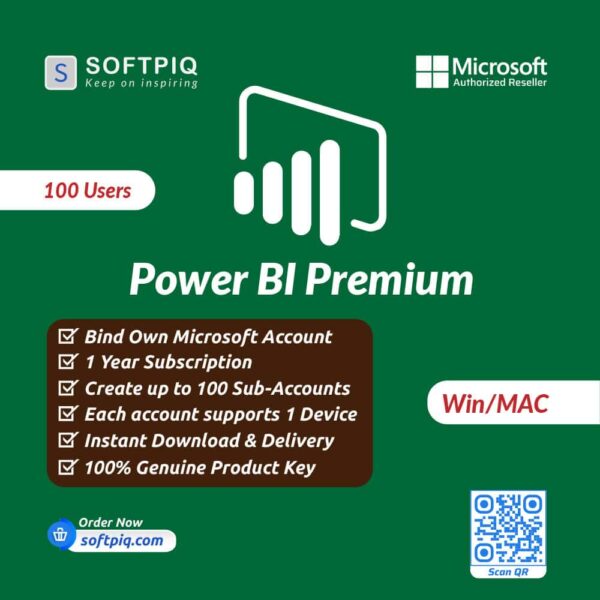 Microsoft Power BI Premium License Key For 100 Users