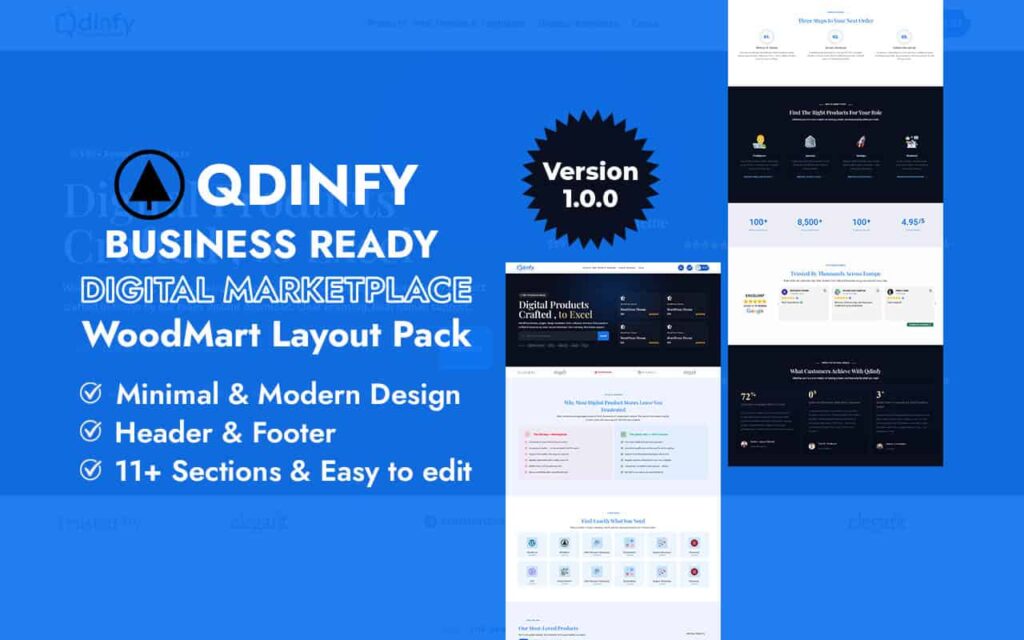 Qdinfy WoodMart Digital Products Layout