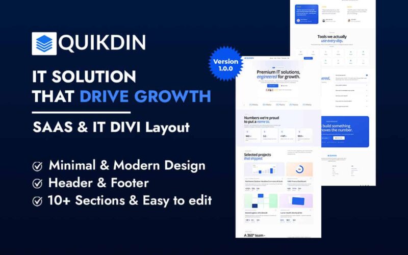 Quikdin Digital Agency & IT Solutions Divi Layout